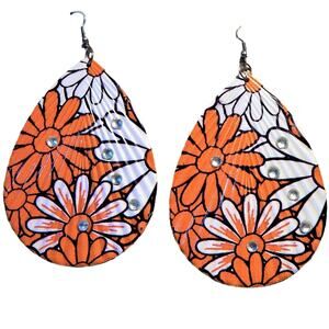 Groovy Flash Back Hippie Flower Power Earrings